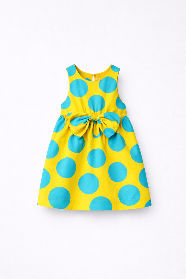 Girl wearing Anaario Lemon Fizz Dress