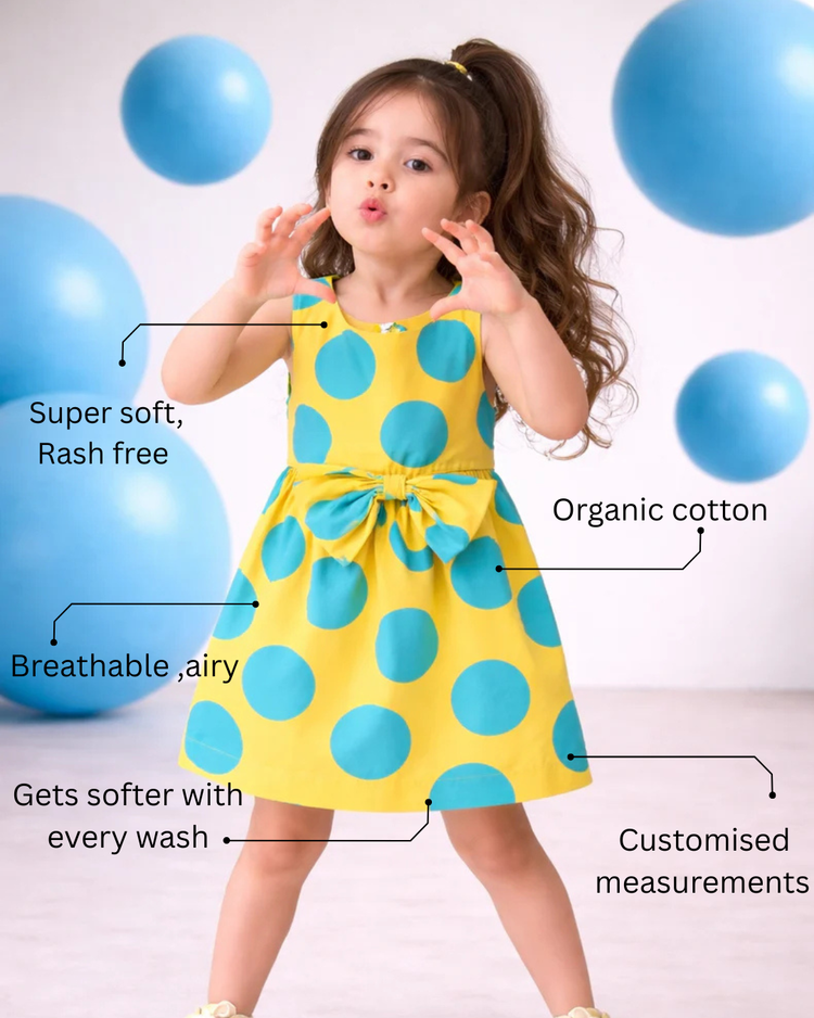 Girl wearing Anaario Lemon Fizz Dress
