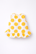 Girl wearing Anaario Marigold Polka Shorts Set