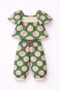 Girl wearing Anaario Meadow Dot Co-ord Set