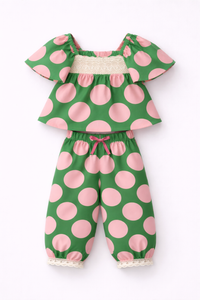 Girl wearing Anaario Meadow Dot Co-ord Set