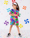 Girl wearing Anaario Merry-Go Shorts Set