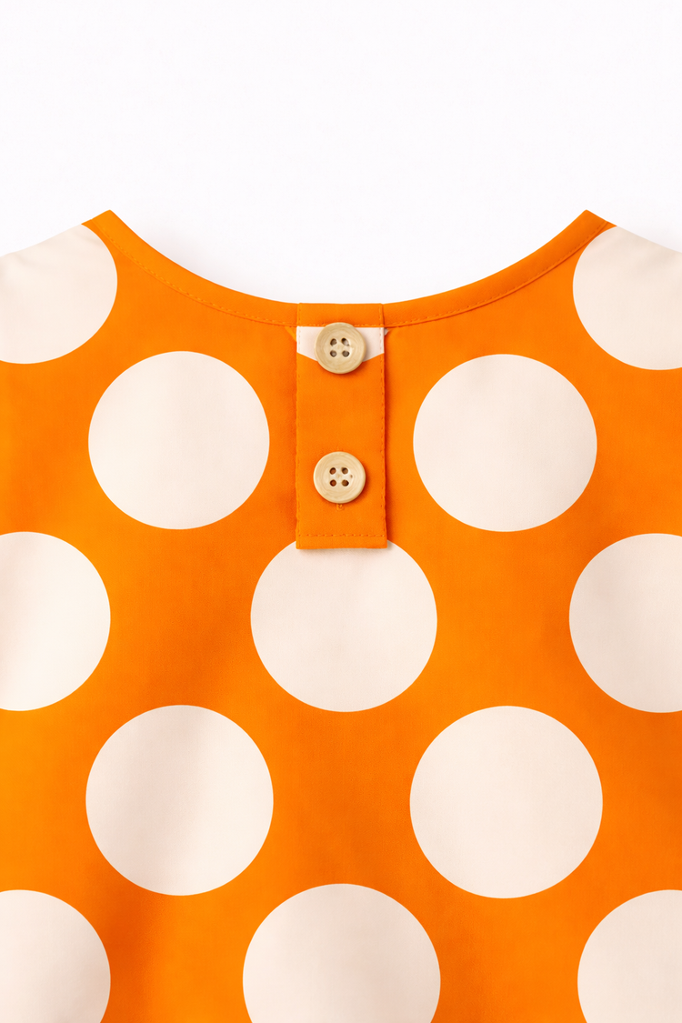 Girl wearing Anaario Orange Creamsicle Dress