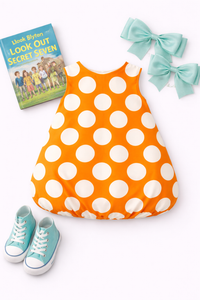 Girl wearing Anaario Orange Creamsicle Dress