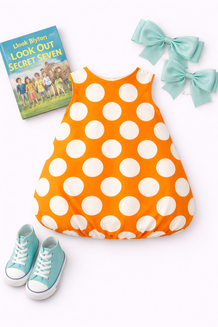 Girl wearing Anaario Orange Creamsicle Dress