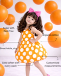 Girl wearing Anaario Orange Creamsicle Dress