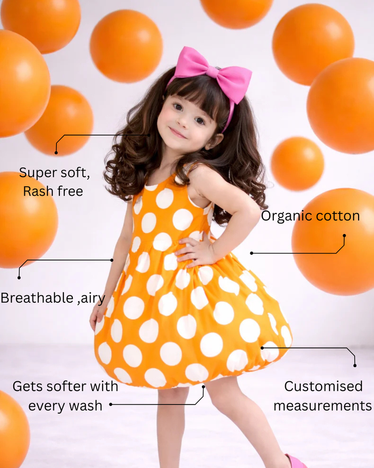 Girl wearing Anaario Orange Creamsicle Dress