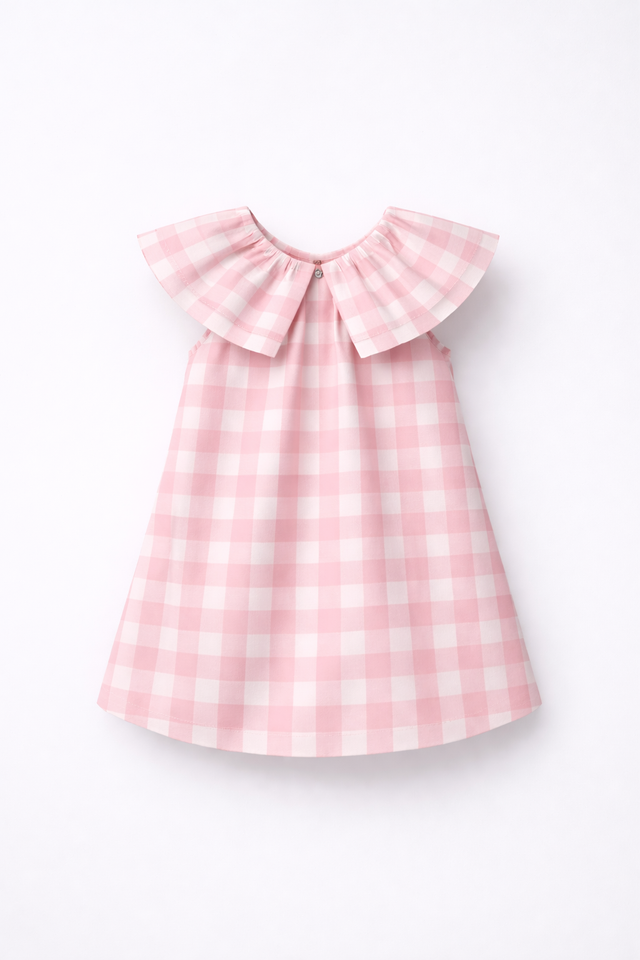 Girl wearing Anaario Peppermint Gingham Dress