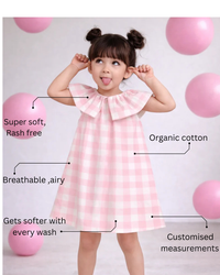 Girl wearing Anaario Peppermint Gingham Dress