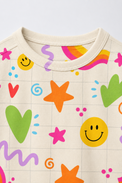 Girl wearing Anaario Peppy Picnic Shorts Set