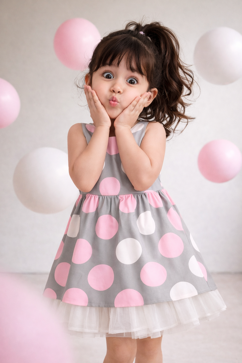 Girl wearing Anaario Pink Sorbet Dress