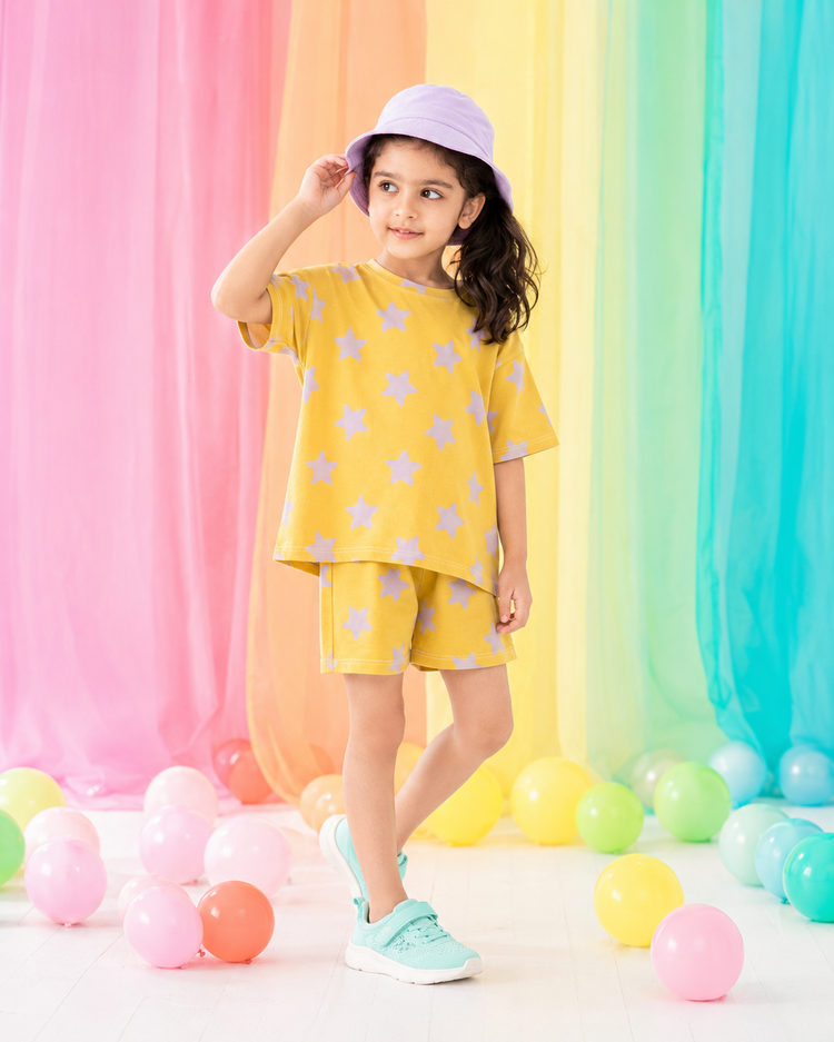 Girl wearing Anaario Playdate Shorts Set