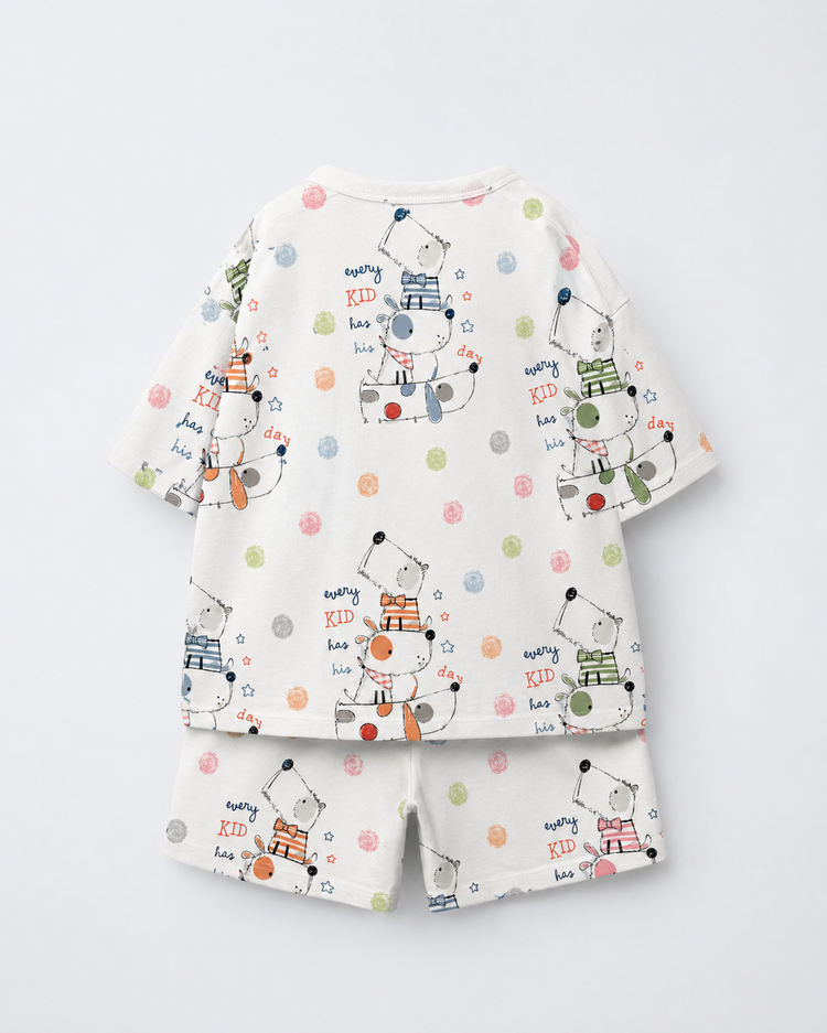 Girl wearing Anaario Popsicle Picnic Shorts Set