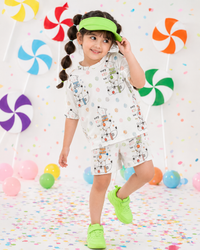 Girl wearing Anaario Popsicle Picnic Shorts Set
