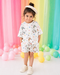 Girl wearing Anaario Popsicle Picnic Shorts Set
