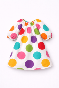 Girl wearing Anaario Rainbow Confetti Dress
