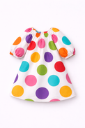 Girl wearing Anaario Rainbow Confetti Dress