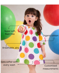 Girl wearing Anaario Rainbow Confetti Dress