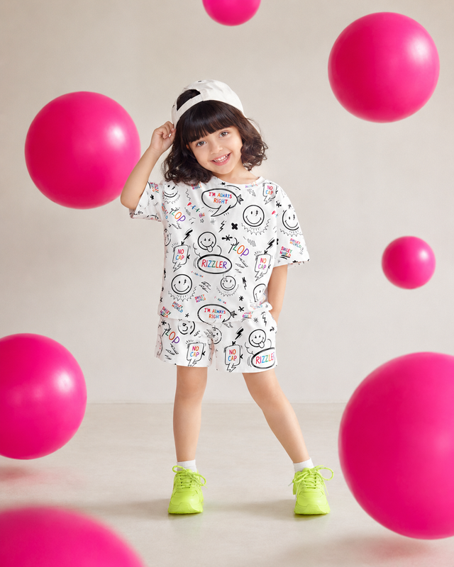 Girl wearing Anaario Ready-Set-Go Shorts Set