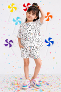 Girl wearing Anaario Ready-Set-Go Shorts Set