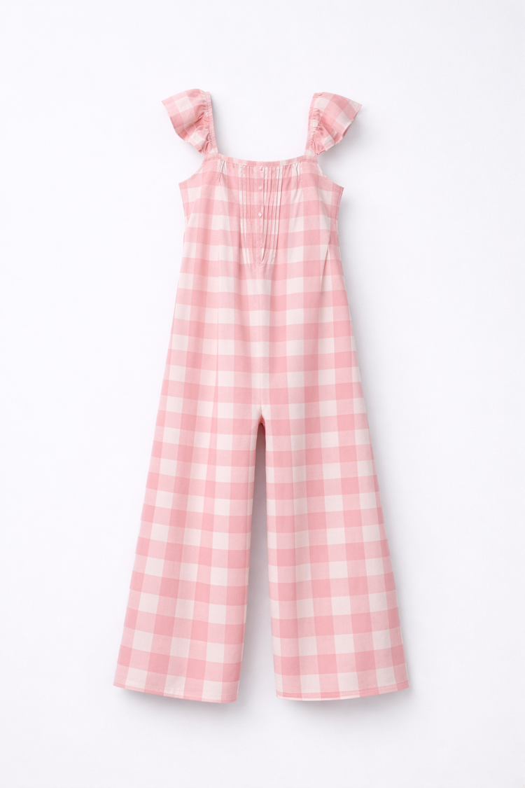 Girl wearing Anaario Strawberry Soda Jumpsuit