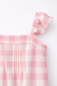Girl wearing Anaario Strawberry Soda Jumpsuit