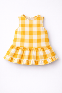 Girl wearing Anaario Sunbeam Gingham Dress