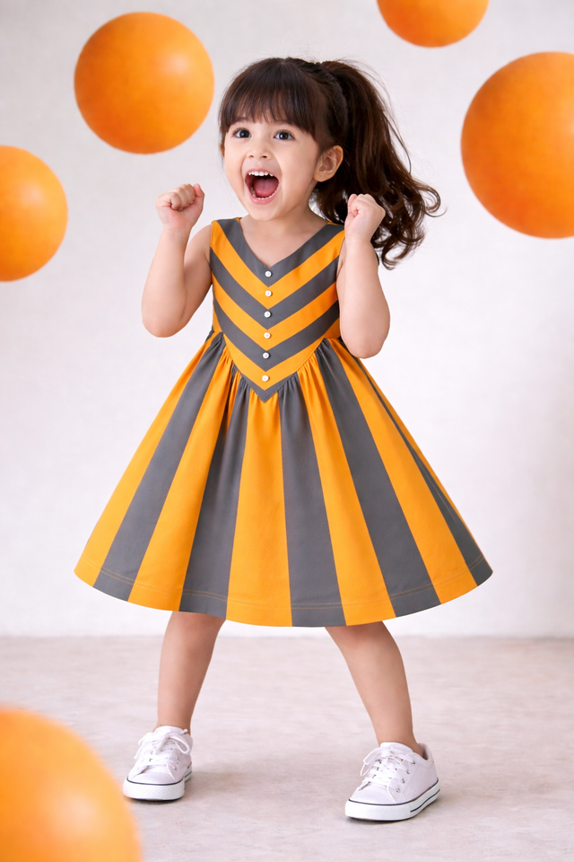 Girl wearing Anaario Tiger Lily Dress