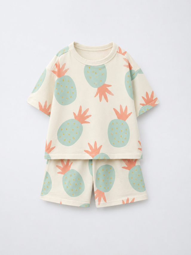 Girl wearing Anaario Whistle and Play Shorts Set
