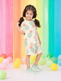 Girl wearing Anaario Whistle and Play Shorts Set