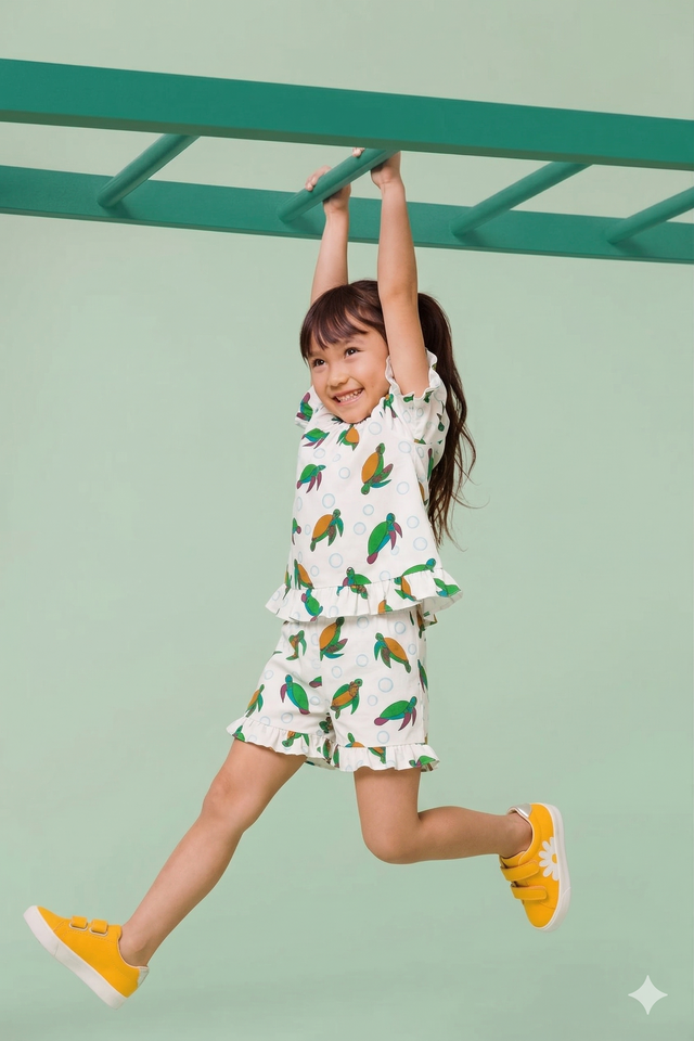 Girl wearing Anaario Tortoise Co-ord Set