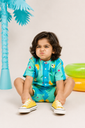 Boy wearing Anaario Toucan Tropic Shorts