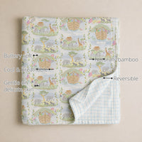 Noah's Ark Bamboo Baby Quilt features