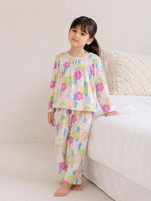 Trio Toned Florals Night Suit