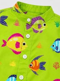 Boy wearing Anaario Tropical Fish Shirt Set