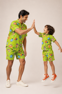 Boy wearing Anaario Tropical Fish Shorts