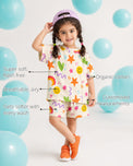 The Peppy Picnic Girls' Shorts Set features