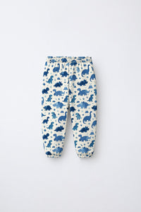 Blue Dinosaur Jogger Set flat lay by Anaario