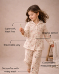 Girl wearing Anaario Vintage Bunny Night Suit