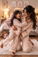 Girl wearing Anaario Vintage Bunny Night Suit
