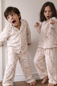 Girl wearing Anaario Vintage Bunny Night Suit