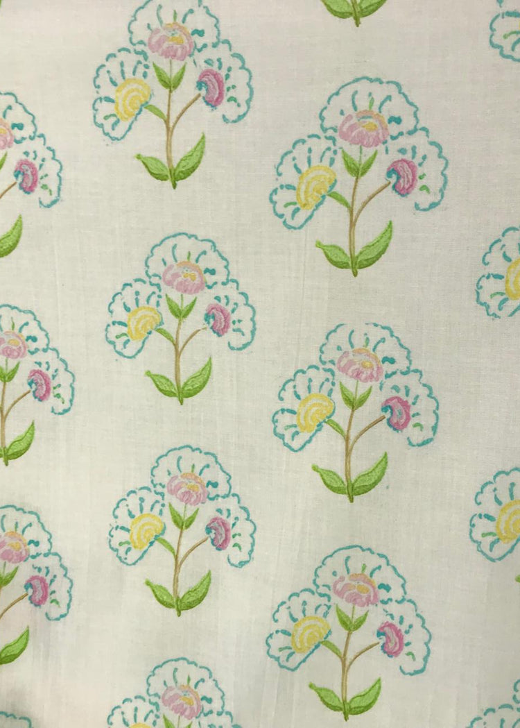 Baby wearing Anaario Vintage Garden organic mulmul cotton set, newborn to 24 months