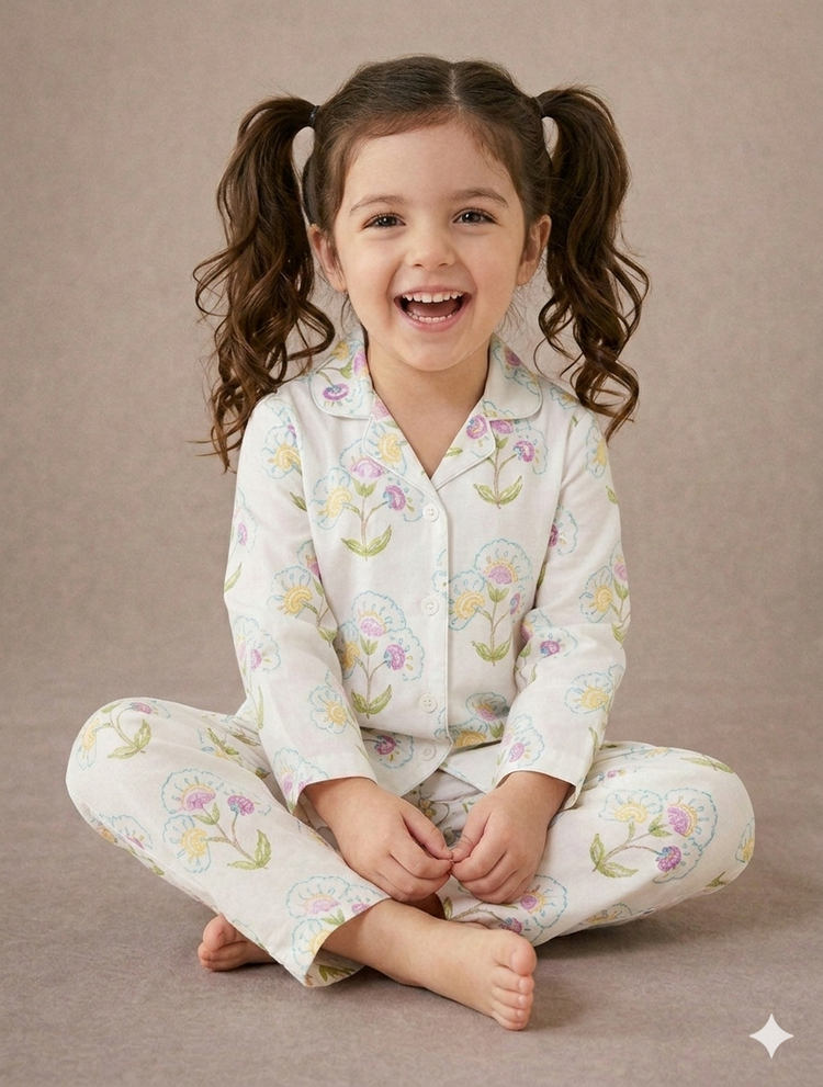 Boy wearing Anaario Vintage Garden Night Suit