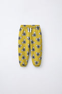 Mustard Koala Jogger Set flat lay by Anaario