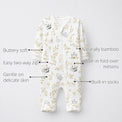 Panda Leaves Bamboo Baby Sleepsuit – Zip Romper Onesie features