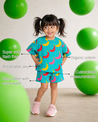 The Sunny Sprout Girls' Shorts Set features