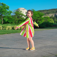 Girl wearing Anaario Watermelon Stripe Dress