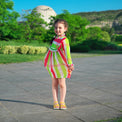 Girl wearing Anaario Watermelon Stripe Dress