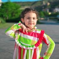 Girl wearing Anaario Watermelon Stripe Dress