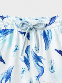 Boy wearing Anaario Whale Ocean Shorts